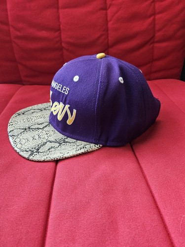 Mitchell & Ness Los Angeles Lakers RSVP Gallery Don Snakeskin Hat Strapback NOS - Picture 4 of 7