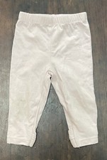 Carter s Baby Girls Solid Pink Bow Accent Cotton Blend Full Length Leggings 6 M