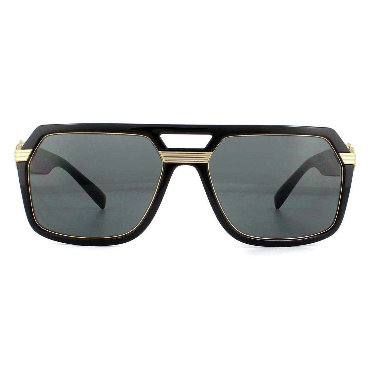 Versace MOD 4165 GB1/87 Aviator Sunglasses Black Designer Shades Amazon.com: Versace Sunglasses VE 4445 F GB1/87 Black Dark  main image 4