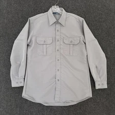 Propper Shirt Mens Medium Gray Ripstop Tactical Uniform Pockets Utility