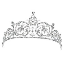 Tiara Crowns for Women  Girls - Bridal, Wedding, Prom, Quinceanera, Silver 2