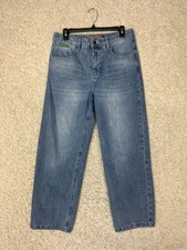 Empyre Jeans Womens Sz 8 Blue Baggy Straight Leg Skater Hip Hop Grundge