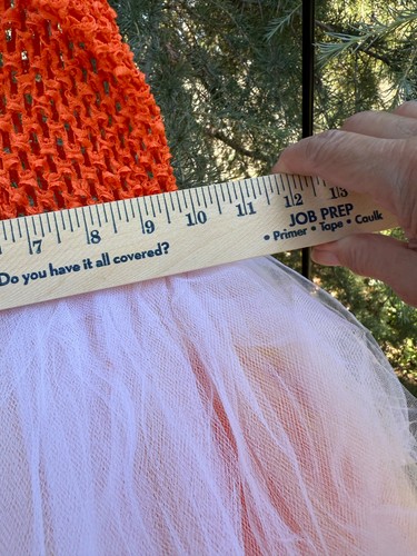 Little Girls DIY Moana Inspited Mesh Dress -Costume Sz 6X Orange & White - Picture 4 of 12