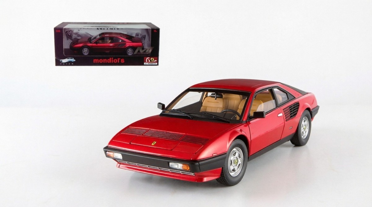 HOT WHEELS ELITE 60TH ANNIVERSARY FERRARI MONDIAL 8 RED 1/18 MODEL