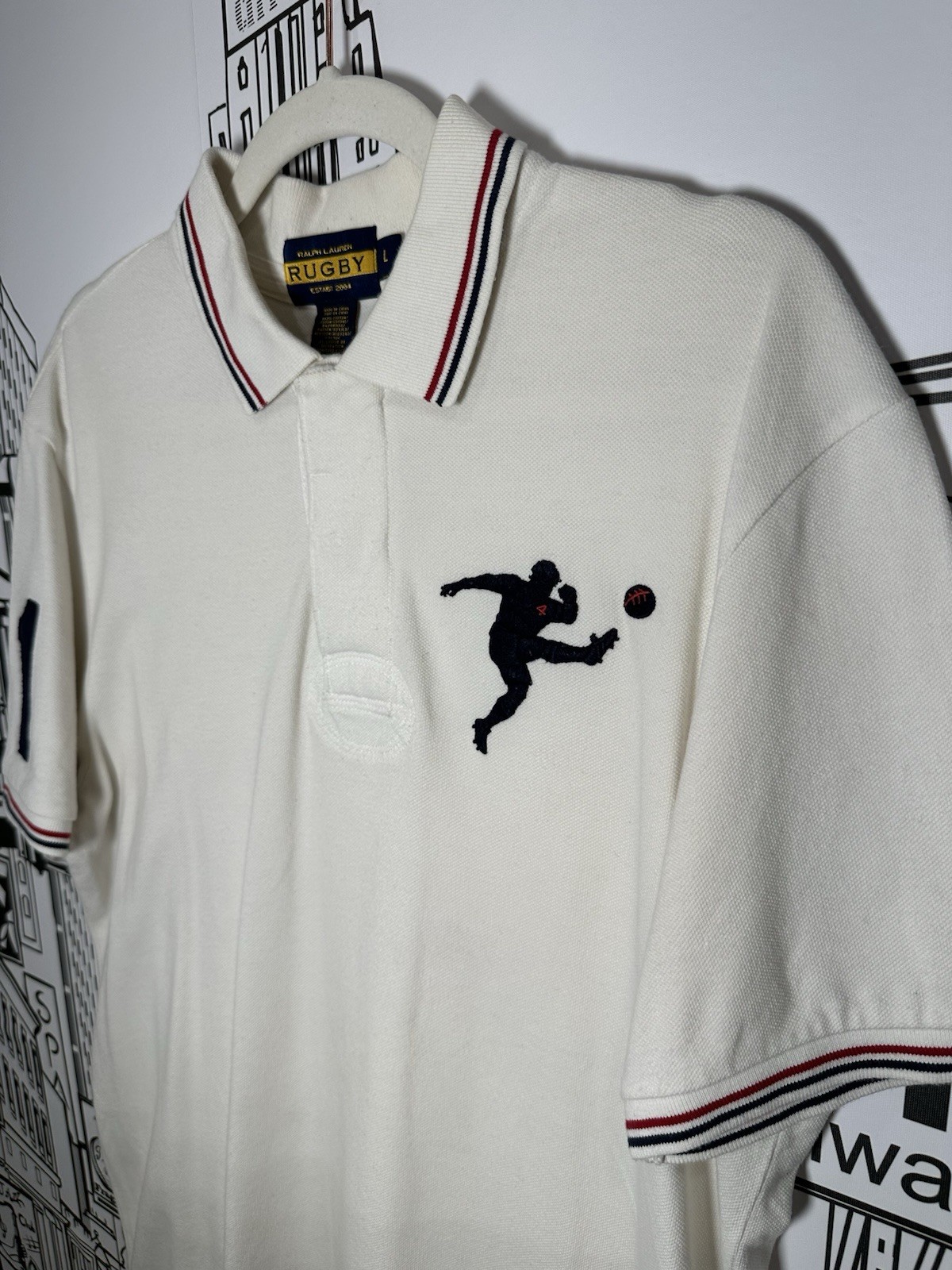 Rugby Ralph Lauren Big Kicker Polo White L image 2