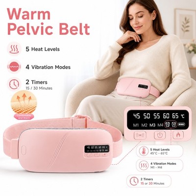 Menstrual Heating Pad Smart Warm Palace Belt Relief Cramps Vibrating Abdominal