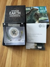2020 - Dinosaur Hylaeosaurus Silver Proof Colour 50p Coin 50p - Boxed With CAO