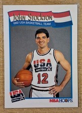 1991-92 NBA HOOPS JOHN STOCKTON TEAM USA #584 UTAH JAZZ