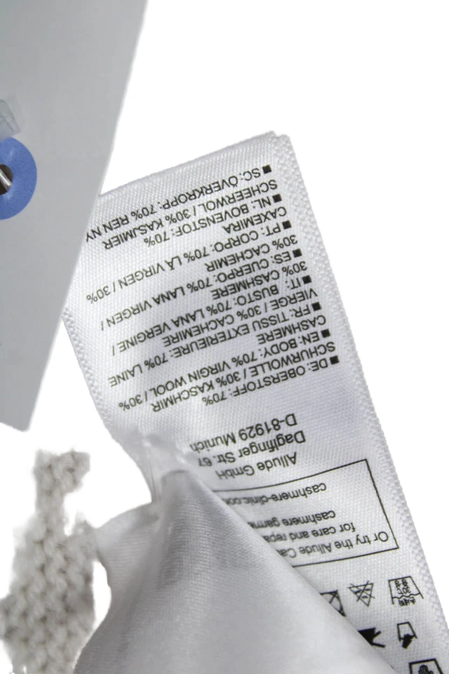 Allude Women Cardigan Beige Striped V-Neck Button Wool Cashmere Size XS - Image 4 of 4