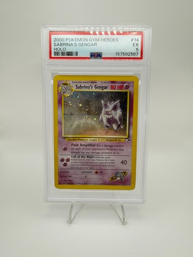2000 Pokemon Gym Heroes Sabrina's Gengar Holo #14 PSA 5 New Cert