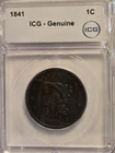 Photo of a 1841-P Large Cent from an eBay listing that sold on Jul 18, 2026
