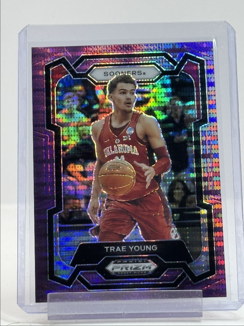 TRAE YOUNG 2024-25 PANINI PRIZM DRAFT PURPLE PULSAR SOONERS #49 /55 Q2550