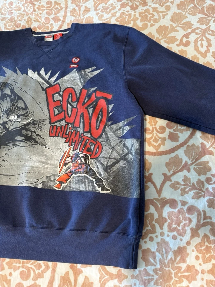 Sudadera Ecko Unlimited Marvel Comics Capitán América Escudo Gráfico Talla XXL Foto 3 de 4