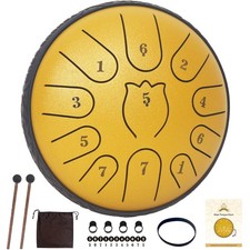 Rain Drum for Outside Garden,Steel Tongue Drum 6 Inche 11 Note Steel Drums Ra...