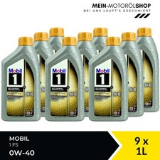 Mobil 1 FS 0W-40 VW Porsche Mercedes MB BMW LL 01 Motor&ouml;l 9x1 Liter = 9 Liter