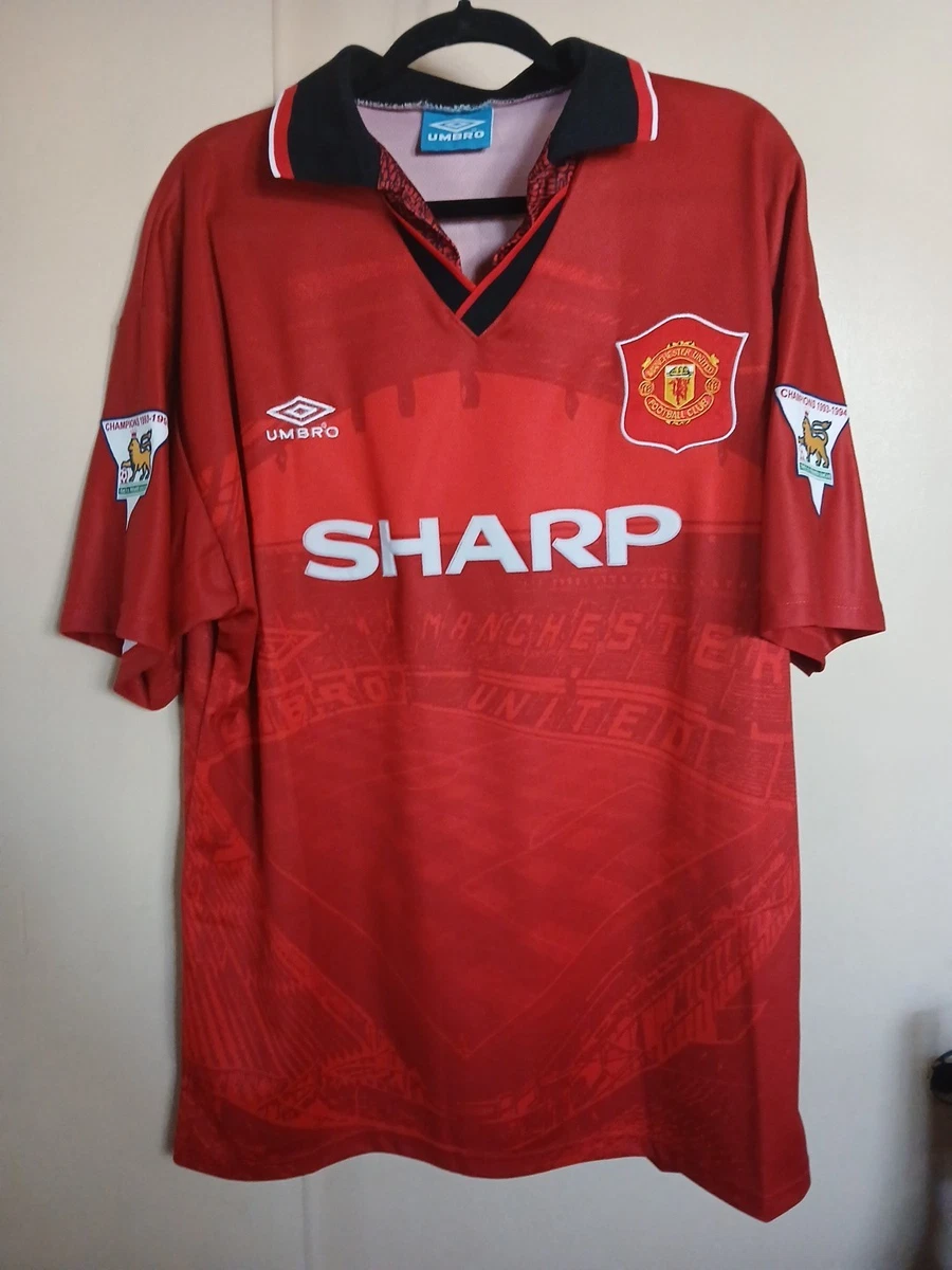 1993-95 Manchester United Maillot Extérieur Cantona #7 - 8/10 - (L