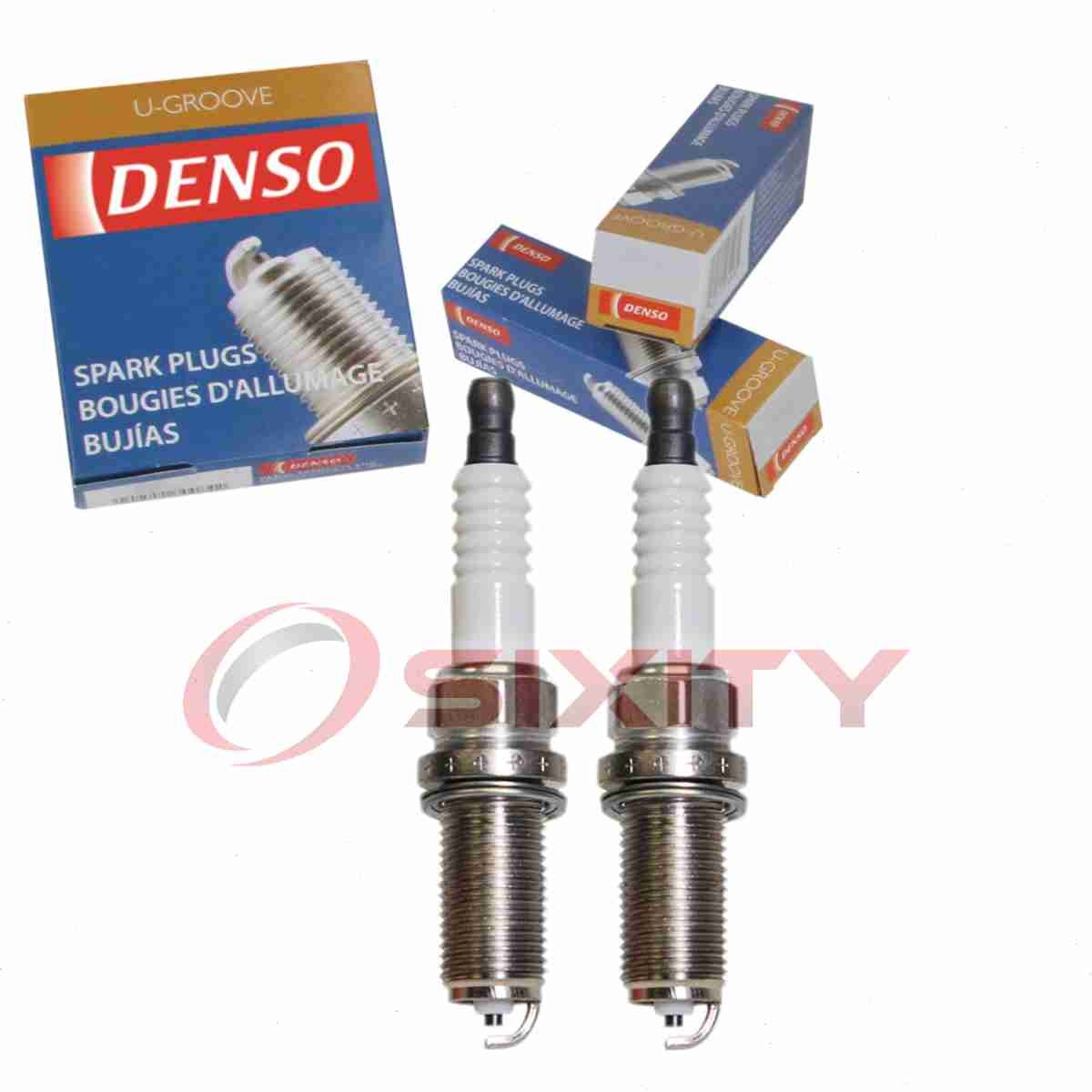 2 pc DENSO 6076 Standard U-Groove Spark Plugs for K16HPR-U11 95945 6376 5325 dv