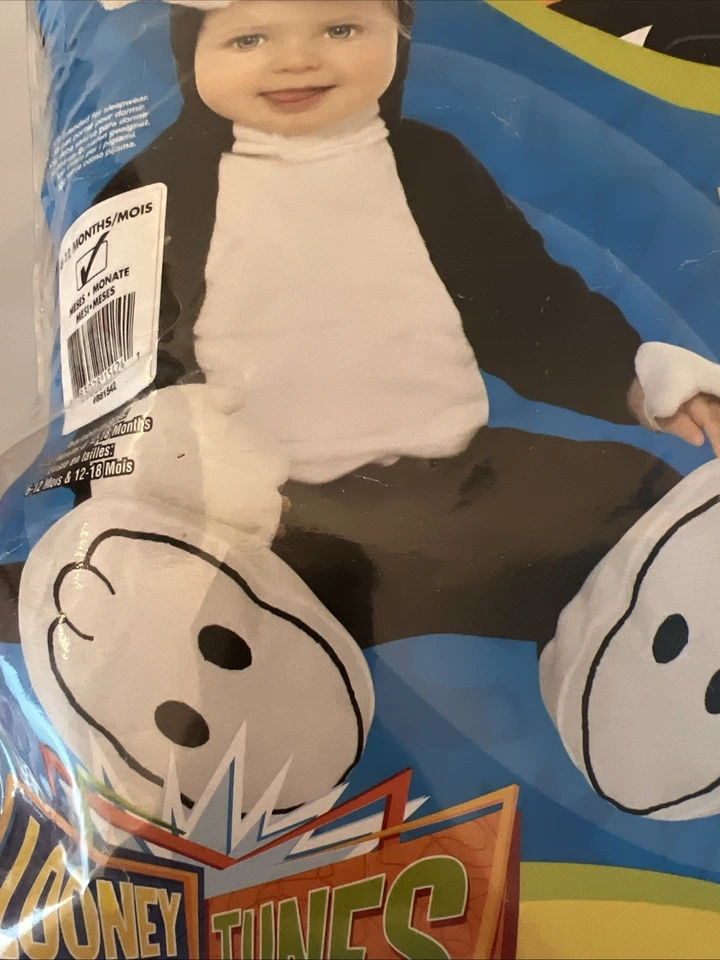 Looney Tunes младенца/ребенка ясельного возраста Сильвестр кот костюм - размер 6-12 Mos - новый! - Изображение 3 из 4