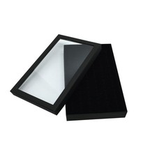 Jewelry Ring Organizer Case Tray Display Holder Earring Velvet Storage Box dd