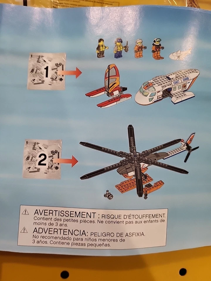 LEGO 60013 City Coast Guard Helicopter NEW Rare Retired Missing Stickers - Image 4 of 4