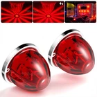 2x Red LED Watermelon Lights Clearance Truck Trailer Flash Marker Light 12V