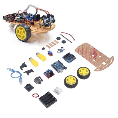 Smart Robot Car Chassis Kit Development Board 2WD Ultraschall Mit Motor MCU 
