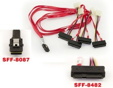 MiniSAS SFF-8087 To 4x SFF-8482 Cable 100Cm Length
