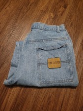 Vintage 90s Baggy BOSS by I.G DESIGN Size 34x34 Made In USA Hip Hop Light Wash