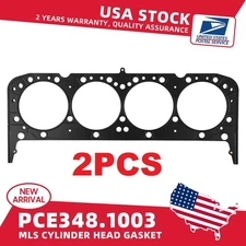 2*PCE348.1003 MLS Multi Layer Steel Head Gasket Replacement For Chevrolet SBC 35