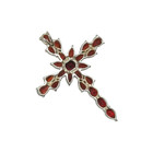 DESIGNER 925 STERLING SILVER GARNET GEMSTONE CROSS PENDANT — photo 4
