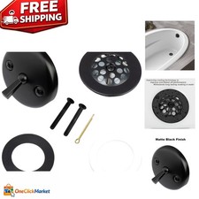 Matte Black Trip Lever Tub Trim Kit - Effortless Installation Stylish Finish