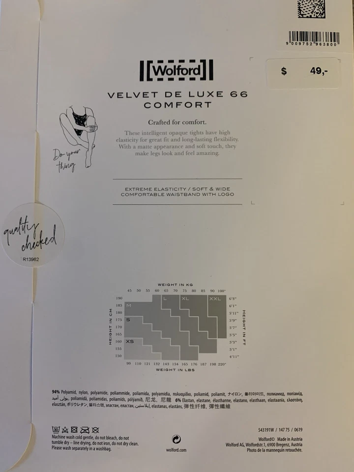 Medias Wolford Velvet De Luxe 66 - Nuevas con etiquetas Foto 3 de 3