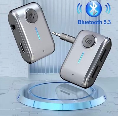 Bluetooth Freisprecheinrichtung Audio Musik Empfänger 3,5 mm Adapter Auto Kit AUX USB Ladegerät