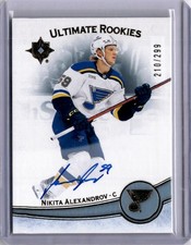 NIKITA ALEXANDROV ROOKIE AUTOGRAPH 210/299 #143 2022-23 UD ULTIMATE [H055]