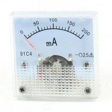 DC 0-200mA Class 2.5 Square Analog Panel Meter Amperemeter Ammeter
