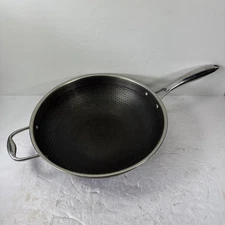 Hexclad 12 Inch Hybrid Stainless Steel Wok Nonstick (No Lid)