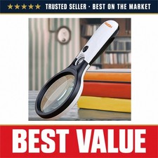 45X Handheld Magnifying Glass with 3 LED Ligh...