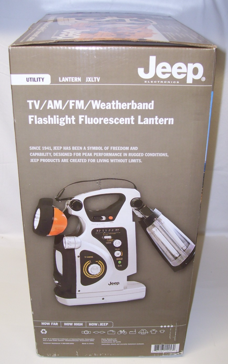 Jeep Electronics Jxltv TV Am FM Weatherband Flashlight Fluorescent