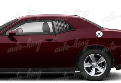 BLACK ABS SIDE WINDOW LOUVERS SCOOP COVER VENT FIT 08-23 DODGE CHALLENGER