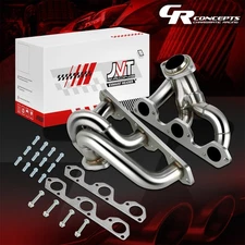 Pair 3-1 Shorty Exhaust Manifold Header For 2007-2011 Jeep Wrangler Jk 3.8L V6