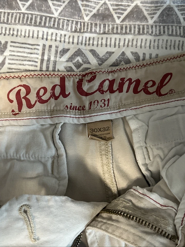 Pantalón Hombre Rojo Camel 30x32 Caqui Foto 3 de 3