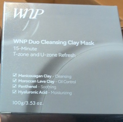 WNP Duo Cleansing Clay Mask 100g Manicouagan Moroccan Lava Panthenol Hyaluronic