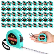 50 Pcs Small Tape Measure Bulk 6 Ft 2M Mini Measuring Retractable Metric Tape...