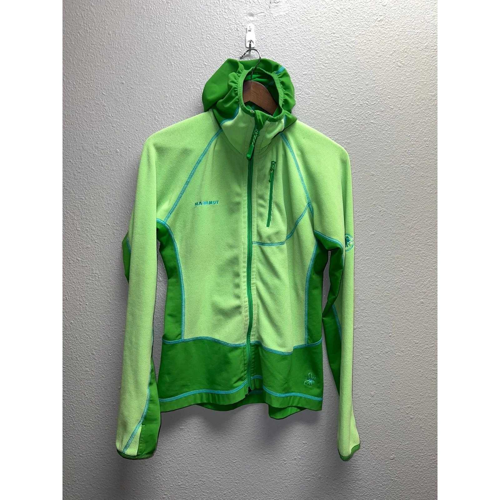 Womens Mammut Jacket Yukon Tech 92% Polyester Green Damen Tourensweter Ski M