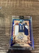 2023 Panini One Phil Simms /75 One For All Blue Dual Patch Relic Auto Giants 348