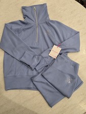 Juicy Couture size M Bling Tracksuit Blue Hoodie Pants NWT Gift Set Moisture Wic
