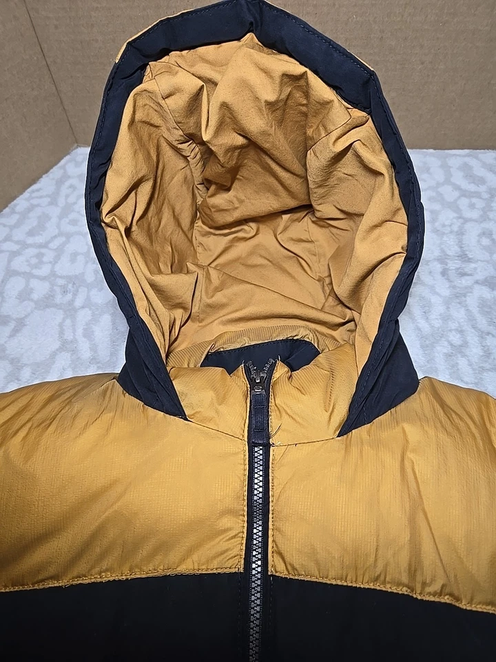 Timberland Heavy Hooded Puffer Jacket~Wheat/Black ~ Men's 2XL - Image 4 of 4