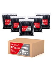 Zip Ties 8 Inch 5000 Pack 40lbs Tensile Strength Black Cable Ties Wire Ties Fo