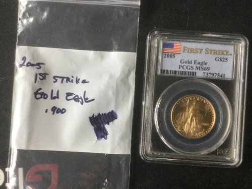 2005 US 1/2 oz Gold Eagle $25 PCGS MS69