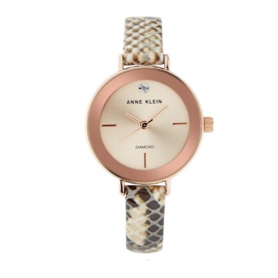 Anne Klein Women's Watch Ak/3508RGBN Leather Bracelet Snake